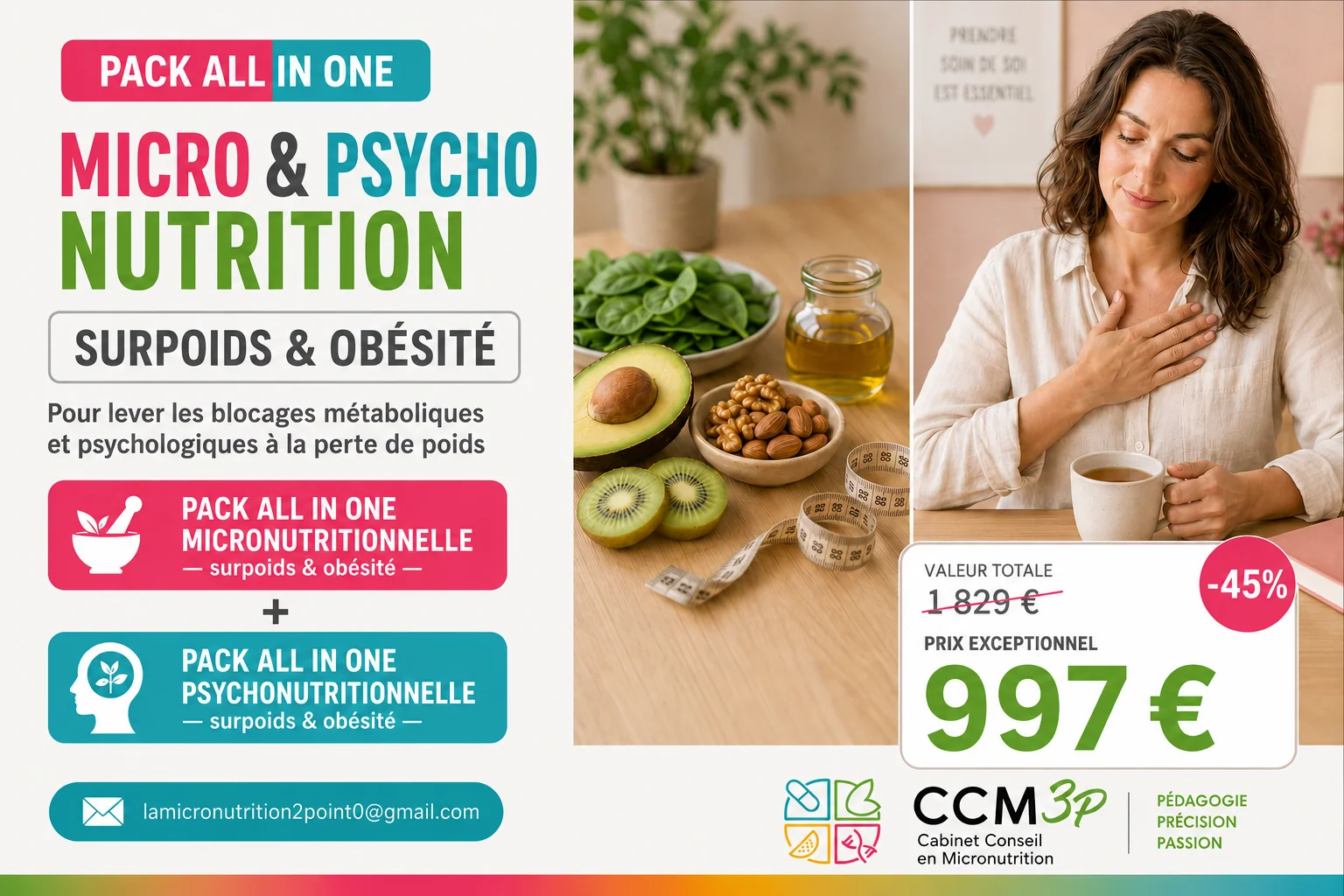 ALL-IN-ONE PACK – Micronutritional and psychonutritional management of overweight and obesity