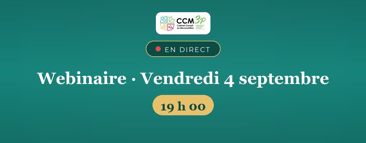 Webinaire en direct, vendredi 4 septembre à 19h00, avec le Dr Anne Lucas, PharmD